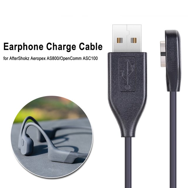 Cable de carga de auriculares para el kit AfterShokz Aeropex AS800/OpenComm ASC100 (1 m)