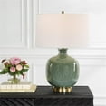 thumbnail image 2 of Uttermost Nataly Coastal Ceramic and Fabric Table Lamp in White/Green, 2 of 7