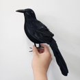 thumbnail image 4 of Realistic Black Crow Decoration for Halloween, Lifelike Feathered Bird Prop for Indoor Outdoor Party Decor, Scary Yard Ornament, 11 Inch, 4 of 5
