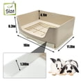 thumbnail image 2 of Large Rabbit Litter Box Trainer, Potty Corner Toilet with Drawer Bigger Pet Pan for Adult Hamster, Guinea Pig, Ferret, Galesaur, Bunny and Other Animals (Brown), 2 of 8