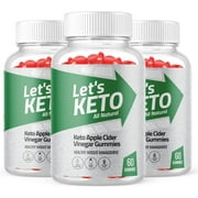 (3 Pack) Let's Keto ACV Gummies - Supplement for Weight Loss - Energy & Focus Boosting Dietary Supplements for Weight Management & Metabolism - Fat Burn - 180 Gummies