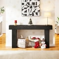thumbnail image 4 of Farmhouse 63-Inch Wooden Console Table, Black Rectangular Sofa Table Behind The Couch, Sturdy Entryway Table For Entrance, Hallway, Living Room, 4 of 7