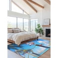thumbnail image 2 of Merry Christmas Area Rug for Bedroom 3x5 Ft Pelican Beach Ocean Coconut Tree Super Soft fuzzy Throw Rug Non-Slip Fluffy Plush Indoor Floor Carpet for Living Room Nursery Home Decor, 2 of 8