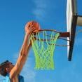 thumbnail image 4 of NOGIS Glow in The Dark Basketball Net, Night Light Basketball Hoop Net, Glow Basketballs Nets Heavy Duty Fluorescent Yellow Outdoor Replacement Basketballs Nets, Anti-Whip for Indoor, Outdoor, 4 of 7