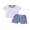 Blue, variant on Bagilaanoe 2pcs Toddler Baby Boy Shorts Set Short Sleeve T Shirt Tops + Shorts 6M 12M 18M 24M 3T Kids Casual Summer Clothes
