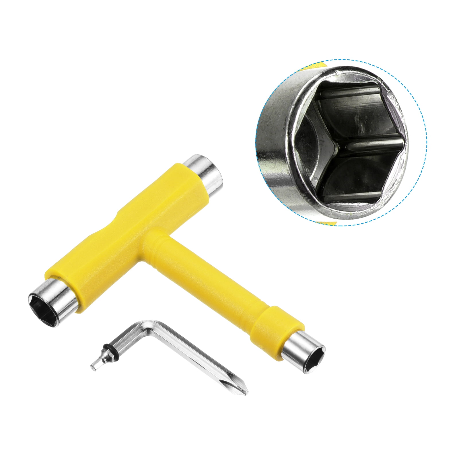 Outil Multifonction Zeato Pour Skateboard – Clé T, Tournevis Phillips, 3 Tailles De Douilles, Pochette Incluse