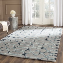 Safavieh Dip Dye Anglia Distressed Wool Area Rug, Gray/Charcoal, 5' x 8'