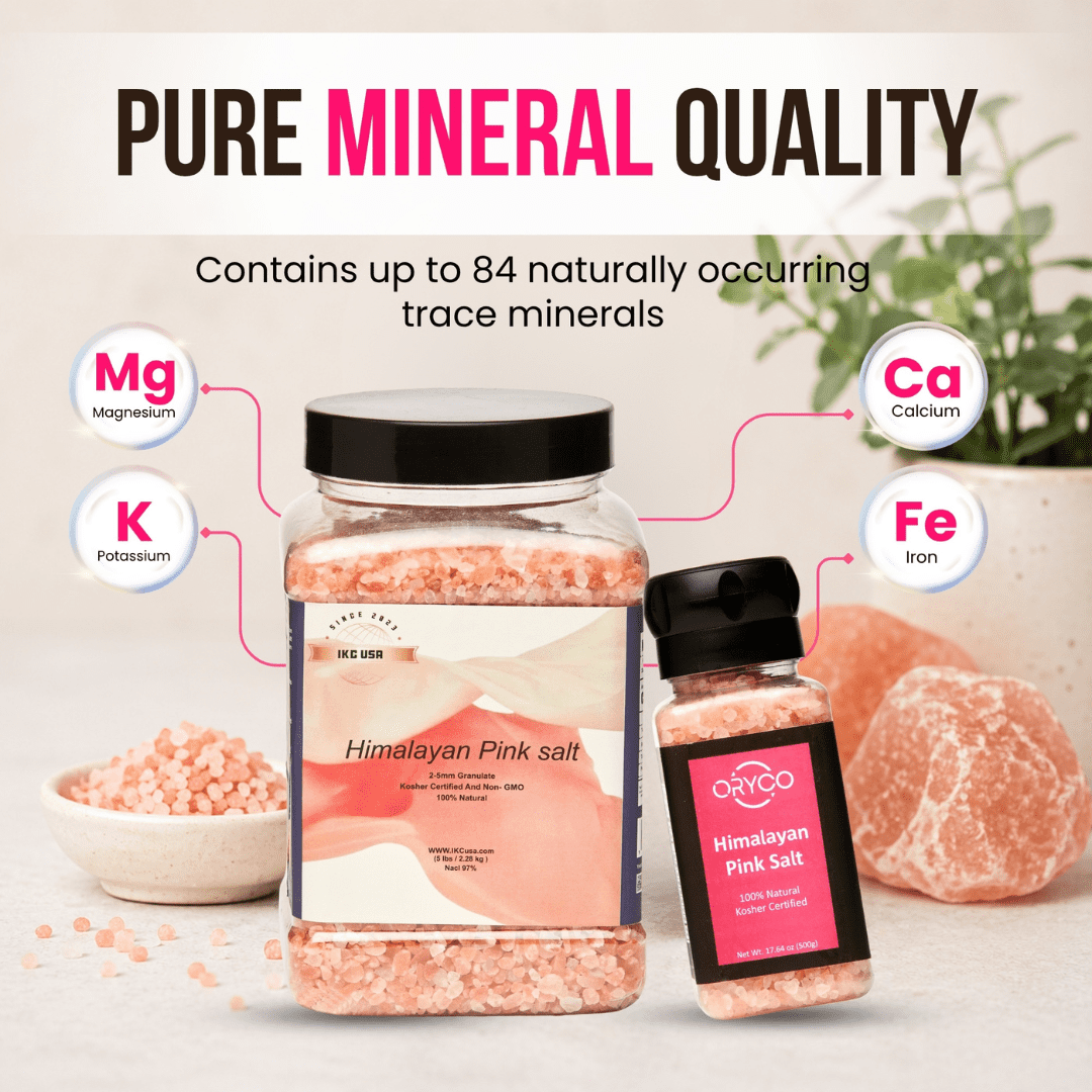 Oryco Coarse (80oz) & Coarse (17.64oz) Himalayan Pink Salt Bundle