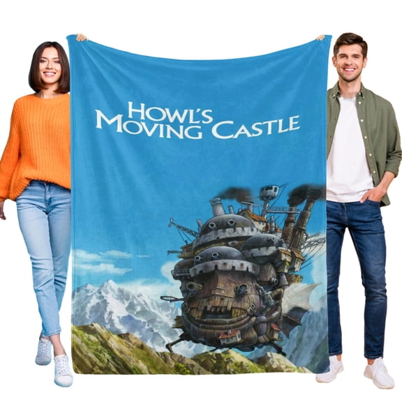 Throw Blanket for Howl's Moving Castle Bed Couch Soft Warm Flannel Blanket for Kids Boys Girls Gifts Home Decor 30x40 Inch