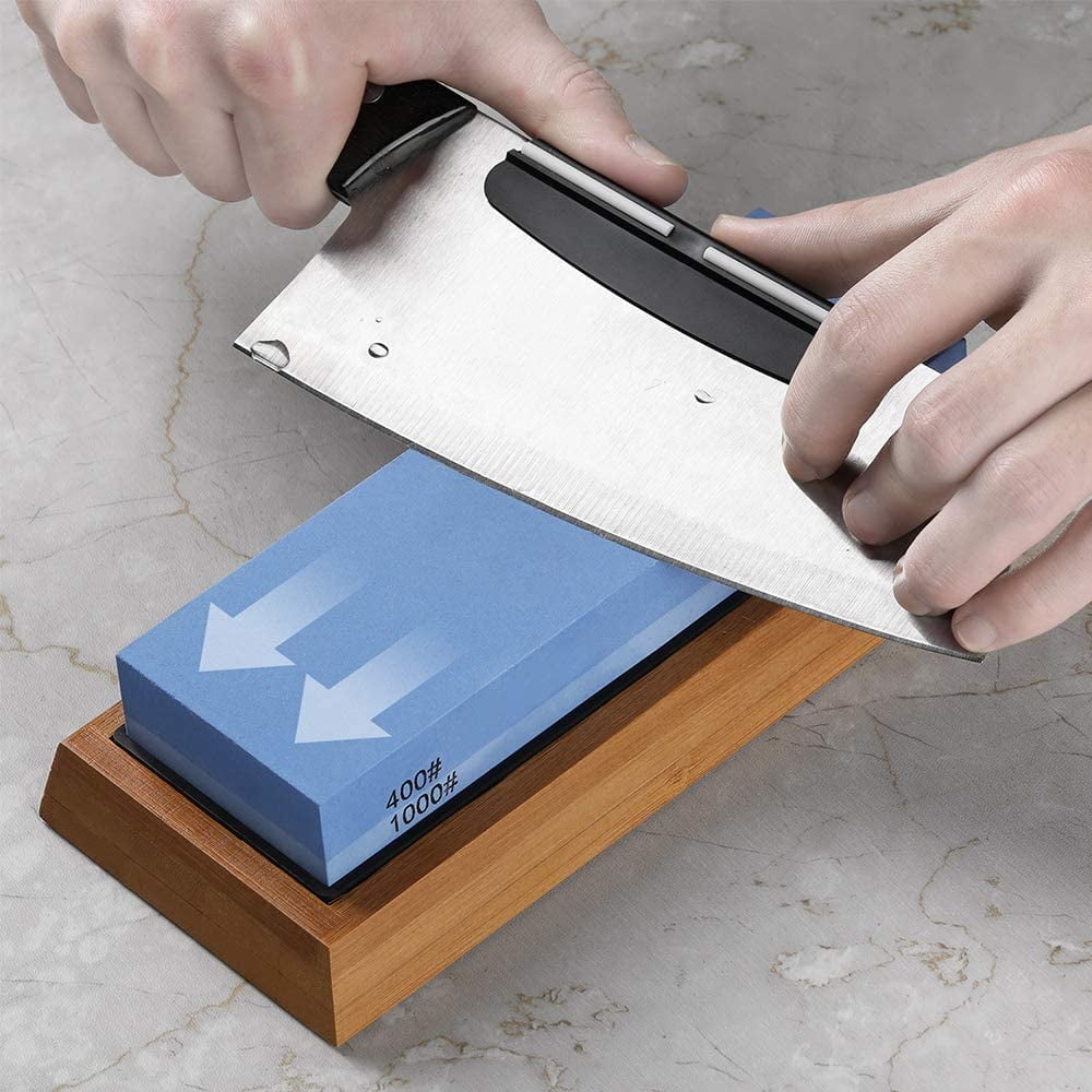 Knife Sharpening Stone – Dual Sided 400/1000 Grit Water Stone – Sharpener,  Polishing Tool for Kitchen, Hunting, Pocket Knives or Blades by Whetstone