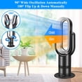 thumbnail image 4 of 26-inch Space Heater Bladeless Tower Fan, Heater & Coolingn Combo, with Remote Control, for Home Air Conditioner, black, 4 of 9