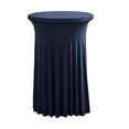 thumbnail image 1 of Mantel de cóctel, cubierta de mesa de cóctel reutilizable, elástica, decorativa con faldones, mantel para mesa de fiesta, banquete, decoración. Azul oscuro, 1 of 7