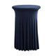 thumbnail image 1 of Mantel para mesa de cóctel, mantel alto con faldones para mesa de pastel y fiesta. Azul oscuro, 1 of 7