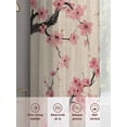thumbnail image 6 of Spring Flowers Sheer Curtains 45 Inch Length 2 Panels Set Window Treatments, Country Pink Peach Blossoms Botanical Floral Rod Pocket Semi Curtains for Living Room/Bedroom/Kitchen Décor, 104"W x 45"L, 6 of 7