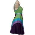 thumbnail image 4 of Women's Rainbow Sexy Mini Print Bodycon Multicolor Cut-Out Dress, 4 of 6