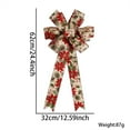 thumbnail image 4 of Living Room Decor Christmas Tree Topper Wreath Bow (Snowflake Ribbon) – Handmade Green Bow with Red-Green Glitter for Xmas Tree – 1X Snowflake Bow Room Decor Deals, 4 of 8