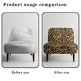 thumbnail image 6 of HELLHERO Dustproof Stain Protection Armless Accent Chair Cover for Armless Chair, Armless Chair Slipcover Glitter Leopard Print, 6 of 8