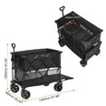 thumbnail image 5 of KFFKFF 225 lbs 400L Collapsible Folding Wagon Beach Wagon Cart Heavy Duty,Made Of Durable 600D Oxford Fabric,One-touch Quick-folding Design For Easy And Space-saving Storage, 5 of 9
