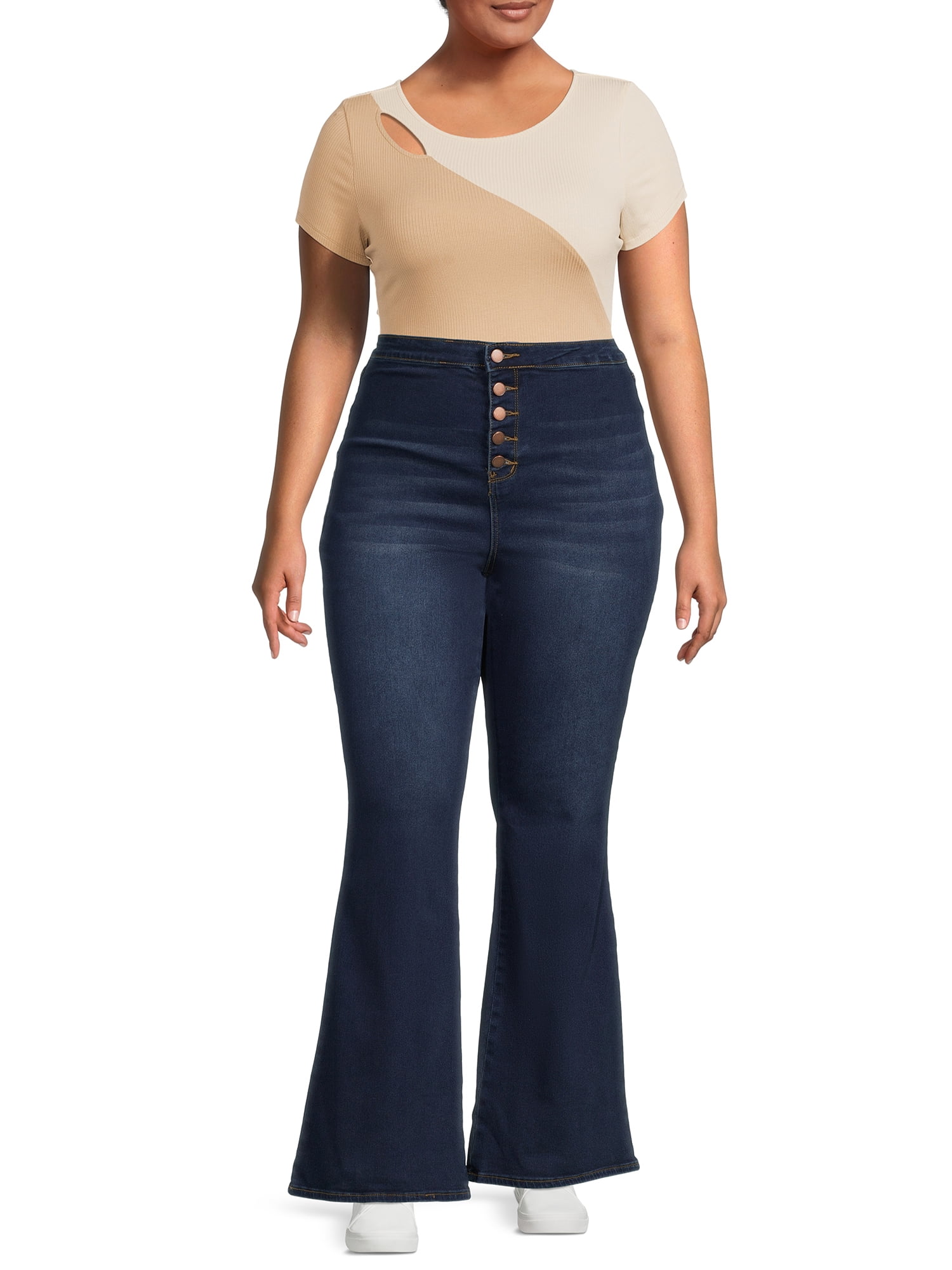 Dollhouse Womens Junior Plus Curvy Flare