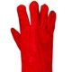 thumbnail image 3 of Guantes de cuero rojo - Guantes de soldadura para soldadores de seguro laboral Cuero especial Anti-escaldado de alta temperatura Engrosamiento de doble capa Resistente al desgaste, 3 of 5