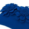 thumbnail image 3 of JWH 3D Handmade Decorative Suede Flower Accent Pillow Case in Blue Rectangle for Room Decor Girl Gift 12x20inch, 3 of 9