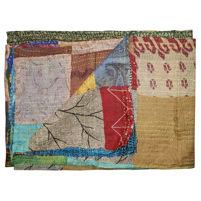 Taj Hotel Kantha Silk Blend Throw | 60"x90" | A