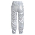 thumbnail image 2 of Sholeno Unisex Kids Shiny Dance Pants Loose Trousers Jogger Sweatpants Hip Hop Dancewear Costume Silver 110, 2 of 7