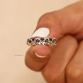 thumbnail image 5 of Blue Sapphire Zig Zag Ring, 925 Sterling Silver Eternity Band Ring, Wave Ring, Delicate Ring, Stacking Band, Gift For Women, 5 of 5