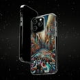 thumbnail image 6 of DistinctInk Hybrid (Acrylic / TPU) Clear Slim Fit Case for Apple iPhone 15 Pro (6.1" Screen) - "Urban Kaleidoscope: Vibrant Street Art Transforms City Landscape", 6 of 8