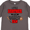 thumbnail image 4 of Inktastic Little Brother and Biggest Fan Baseball Glove and Bat Boys Long Sleeve Toddler T-Shirt, 4 of 5