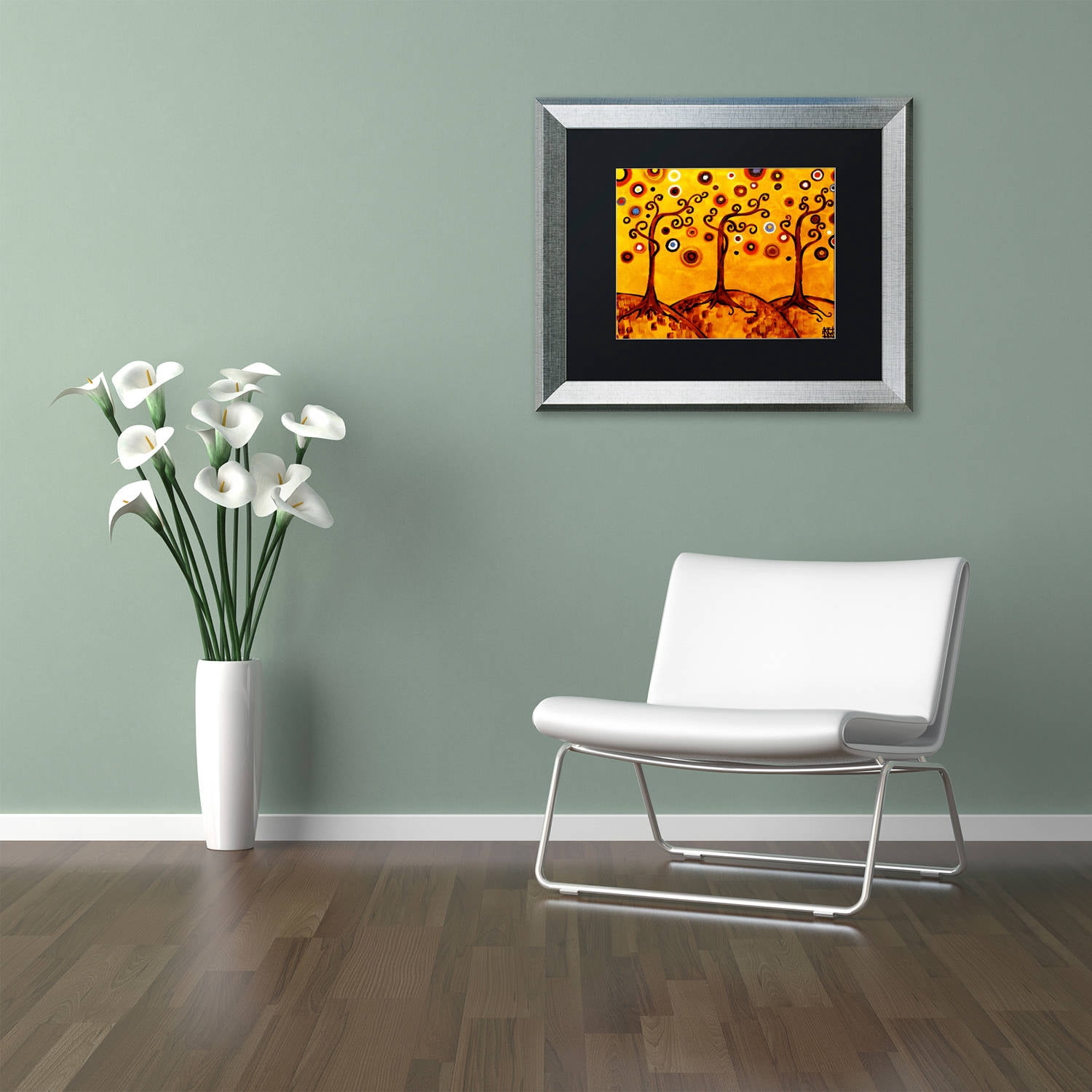 Trademark Fine Art "82" Canvas Art by Natasha Wescoat, Black Matte, Silver Frame