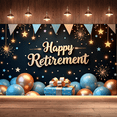thumbnail image 6 of Decorative Design Happy Retirement Banner Colorful Balloons Party Decoration Gift Box Event Backdrop for Retirement Celebration Indoor Decoration Senior Party, 6 of 9