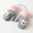 thumbnail image 6 of Sofullue Toddler Mittens Kids Knitted Gloves Baby Winter Mittens Double-layer Plus Velvet, 6 of 19