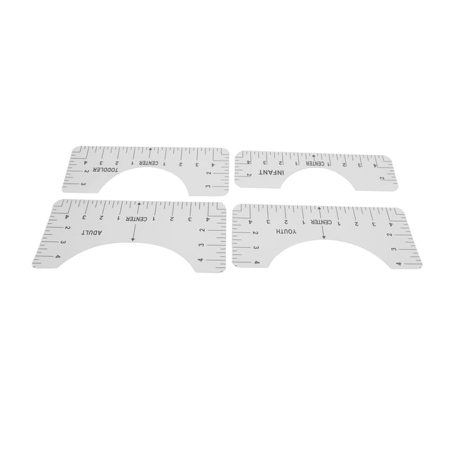 4PCS T Shirt Ruler Guide Plastic Sewing Measure Rulers Shirt Alignment Shirt Placement Guide Tool For Measure