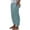Light Blue, variant on VEKDONE Womens Linen Long Pants Green M
