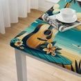 thumbnail image 4 of COMIO Vintage Hawaii GUITAR Square Tablecloth for Outdoor Picnic Camping and Indoor Kitchen Dining Party White, 4 of 7