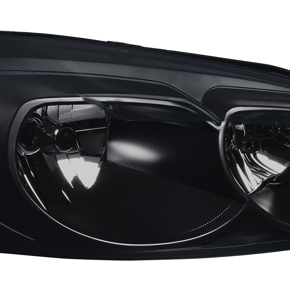 PIT66 1Pair Signal Headlights Housing Amber Corner Headlamps Black Fit For Chevy Impala 2006-16