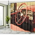 thumbnail image 5 of Ambesonne Vintage Shower Curtain, Antique Classic Car, 69"Wx70"L, Red Grey, 5 of 5