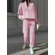 thumbnail image 4 of Conjunto Deportivo de 2 Piezas para Mujer: Sudadera de con Media Cremallera y Pantalón de Chándal Rosa S, 4 of 8