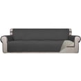 thumbnail image 1 of Housse de Sofa Matelassée Réversible 4 Places, Protecteur de Meuble Résistant à l'Eau, Housse de Canapé Lavable avec Mousse Antidérapante et Sangles Élastiques pour Enfants, Chiens, Animaux (XX Grand, Gris Foncé/beige), 1 of 7