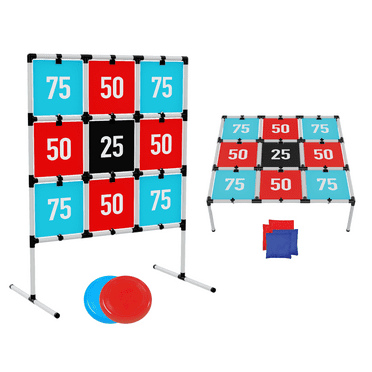 2-in-1 Target Toss, Outdoor Disc & Beanbag Game, Plastic Breakaway Target, for Ages 3 and up, by MinnARK