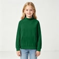 thumbnail image 5 of Cethrio Girls Crewneck Sweatshirts, Long Sleeve Fleece-lined Pullover Casual Kids Tops with Pockets Green Size 13-14 T, 5 of 7