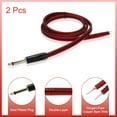 thumbnail image 3 of Uxcell 2 Pcs Cable de Conector TS Mono Chapado en Oro, 3.3ft (1 Metro) Cable de Conector TS a Extremo Abierto de Cable Pelado para Altavoz, Guitarra, Escáner, Equipos de Audio, 3 of 6