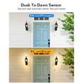 thumbnail image 2 of VIANIS Outdoor Wall Light, Black Exterior Porch Light Wall Mount, Modern Outside Lantern Lights for House, Dusk to Dawn Outdoor Sconce Lighting for Garage, Front Door Light Fixture Outdoor Wall Lamps, 2 of 7