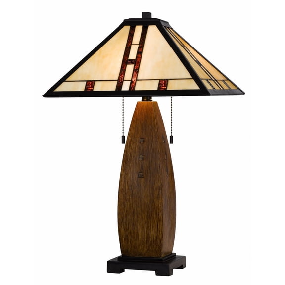 BO-3106TB-Cal Lighting-2 Light Table Lamp In Art Deco Style-26 Inches Tall and 16 Inches Wide