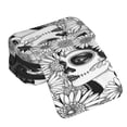 thumbnail image 4 of Disketp Floral Sugar Skull Portrait Estuche de Lápices de Doble Capa con Tapa Abatible y Cremallera, Organizador Escolar para Adolescentes y Adultos, 4 of 7
