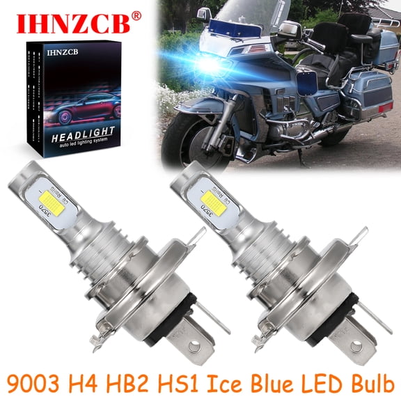 IHNZCB For Honda Goldwing GL1200 GL1200A GL1200I GL1200L - 2X HS1 9003 H4 HB2 LED Headlights Bulb 55W Ice Blue YTL,Motorcycle Light,Y27