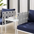 thumbnail image 5 of Lounge Chair Table Set, Sunbrella, Aluminum, Metal, Steel, Grey Gray Blue Navy, Modern Contemporary Urban Design, Outdoor Patio Balcony Cafe Bistro Garden Furniture Hotel Hospitality, 5 of 10