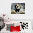 thumbnail image 5 of Nawypu Roaring lion canvas print wall decor, Animal Print, Lion canvas print art, Black White Lion Canvas Wall Art, Lion Portrait Canvas Print, Animal Canvas Print, Ready to Hang,, 5 of 6