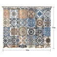 thumbnail image 5 of Multicolor Ethnic Geometric Patchwork Pattern Shower Curtain 84"x72" ,Bathroom Decorative Shower Curtains Set with 12 Hooks,Modern Waterproof Washable Shower Curtain, 5 of 6